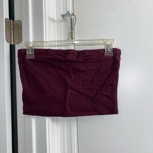 Burgundy Cropped Tube Top